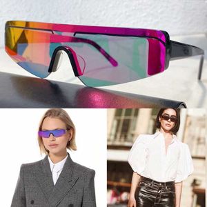 Red Actan Ski Prostokątne okulary przeciwsłoneczne 0003s Najwyższej jakości awangardowy projektant lunety