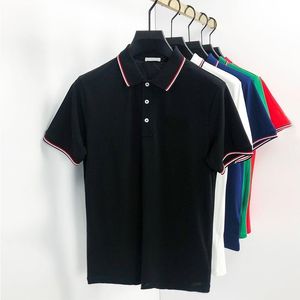 Men's polos classic letter embroidery striped pattern fashion tops men's polo shirts high quality custom casual short sleeves M-3XL Bm