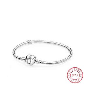 Pulseira de designer de pulseira de prata esterlina 925 com trava de coração joias de casamento para mulheres 925 originais