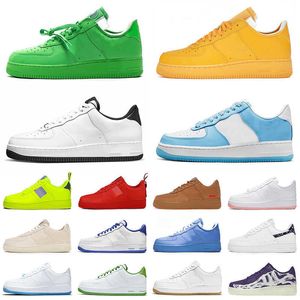 Designer shoes Classic 1 Flats sneakers Triple Black White Leather Casual Sneaker For Men Women Shadow Type University Blue Outdoor Jogging Walking Trainers