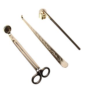 3pcs/set and 4pcs/set Gold Candle Scissors Accessory Snuffers Wick Trimmer Dipper candles hook Accessory