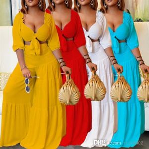 2022 Summer Ladies Leisure Pants Suit Sexy Wrap Chest Strap Crop Top And Wide Leg Outfits Womens Plus Size Clothing 2 Piece Set