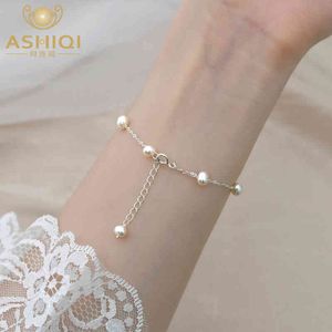 Designer de pulseira Ashiqi Natural água doce Pearl 4-5 mm Mini 925 Pulseira de prata esterlina Presente de joalheria para mulheres