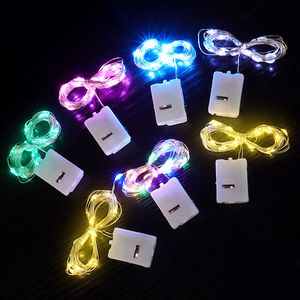 LED button battery small white box Christmas tree decoration copper wire atmosphere string light color flower light string wholesale