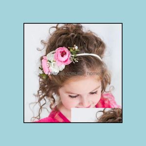 Hair Accessories Europe Infant Baby Girls Floals Headband Kids Flower Crown Pography Props Band Simation Accessory Mxhome Drop Mxhome Dhznh