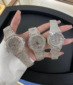 Relógios de luxo relógios masculinos relógios de designer relógios de movimento de alta qualidade relógios homens moissanite relógio gelado relógio de diamante montre relógio mecânico automático 078