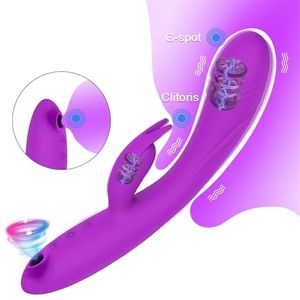 3 in 1 G Spot Rabbit Vibrator for Women Clitoris Sucker Dildo Sucking Vibrator Female Vacuum Stimulator Sex Toys for Adults 18 220817