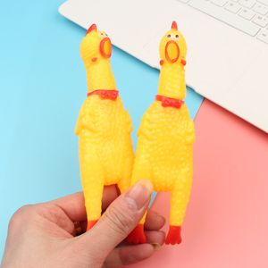 Schreiendes Huhn Squeeze Sound Spielzeug Haustier Hund Katze kaut Spielzeug Kinder Dekompression lustiges Werkzeug Gummi Squeak Squeaker Welpe Geschenk DH9871