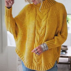 Mulheres top harajuku chique de suéter de outono escritório senhora batwing manga de suéter amarelo jumpers color suéters soltos twisted pull 220818