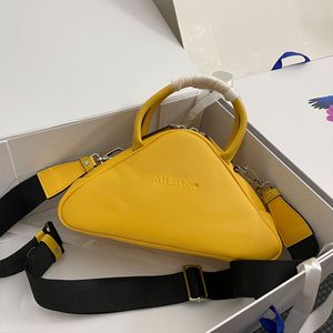 Triangle Bag Bowling Crossbody Bags Women Handbags Purse Genuine Leather Shoulder Bags Detachable Adjustable Printed Strap Zipper Wallet