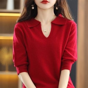 Kaschmirpullover im koreanischen Stil Winter Trend Pullover Strickjacken Frau Designer Strickjacken Frauen Stricker rotes Mode Luxus W220817