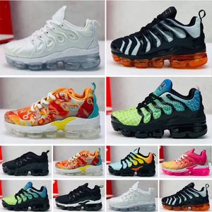 Tn Plus Kids Shoes Triple Black White Orange Yellow Infant Sneakers Rainbow Children Sports Girls and Boys Top Quality Tennis Trainers Size