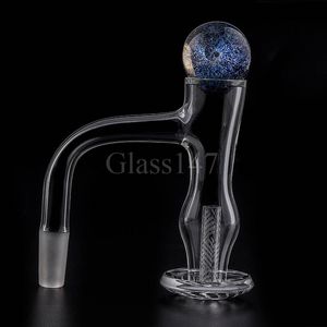 DHL Full Weld Smoking Nails Quarzmixer Banger abgeschrägte Kante mit Glaskappen-Set für Glas-Wasserbongs, Rohre, Dab-Rigs