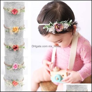 Hair Accessories Europe Infant Baby Headband Elastic Flower Crown Pography Props Band Accessory Mxhome Drop Delivery 2021 Baby Mxhome Dh7Nn