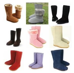 Stiefel 2022 Hochwertige WGG-Damenstiefel, klassisch, hoch, Damenstiefel, Schneestiefel, Winterstiefel, Lederstiefel, US-Größe 4–13