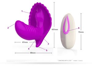 Shell Butterfly Dildo Roupa Under