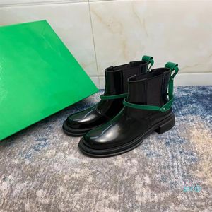 Designer famous womens high quality autumn and winter boots double buckle letter low heel women shoes fashion boot leather