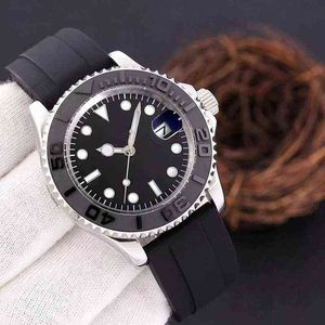 huiya06 Watches Automatic Mechanical Watch 41mm Black Ceramic Bezel White Gold Dial Super Luminous Sapphire Water Resistant Watch Safety Buckle
