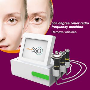 LED -ljusterapi 360RF Roterande rull RF Kroppsform Slimming 3 i 1 Radiofrekvens 360 graders hudsträng Rynka borttagning Ansiktsmassager