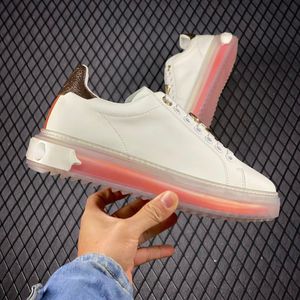 Luxury brand leisure sneakers couple time out Jelly transparent sole thick sole low top board shoes