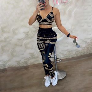 Luxury Two Piece Set Womens Outifits Fashion Designer Tracksuits Chic and Elegant Brand Set Woman 2 Pieces Summer Female Top Pants Pass Sport Activewear