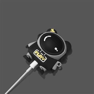 Hörlurtillbehör Fall för AirPods 1 2 3 Pro Silicone Spaceman Earphone Case Cartoon Headphone Cover Anti-Fall laddningslåda