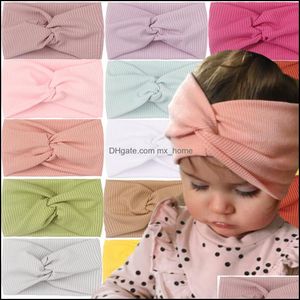 H￥rtillbeh￶r Europa baby flickor turban wrap korsade pannband barn elastiska h￥rband barn bandanas huvudband tillbeh￶r 12 mxhome dhvtk