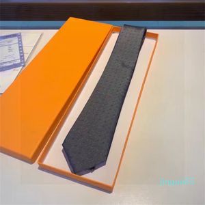 Designer Men's Tie 8.0cm Silk Jacquard Ties Men Letter Print Neckwear Formella aff￤rsbr￶llop Party Clothes Ornament
