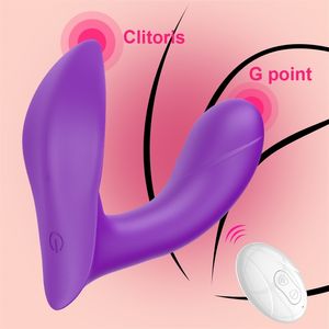 Wearable Dildo Vibrator Sex Toy for Women 10 Speed ​​Panties Female Masturbator Clit Stimulate Remote Control 220818