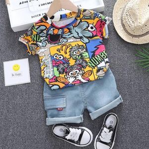 Children Clothes Summer Baby Boy cartoon T-shirt Shorts 2Pcs sets Infant Outfit Kids Fashion Toddler Tracksuit233A