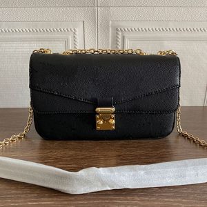 Marceau Chain Bag Emboss Letter Crossbdoy Handtaschen Messenger Bags Flap Wallet Sliding Shoulder Strap Echtes Leder Wallet Gold Lock Catch