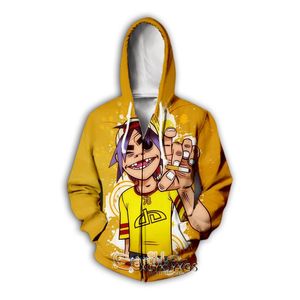 Men's Hoodies & Sweatshirts Phechion Men/Women's Gorillaz 3D Print Casual Zipper Coat Hip Hop Tops Sports Zip Hoodeds B45Men's