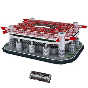 Klasik Jigsaw Giuseppe Meazz San Siro 3D Bulmaca Mimarisi Stadio Futbol Stadyumları Oyuncak Modelleri Bina Kağıt MX200414