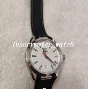 Wysokiej jakości mężczyzna Watch Transparent Glass 150m Czarno -niebieski biały szary tarcz 42 mm Automatyczny mechaniczny gumowy pasek szafir