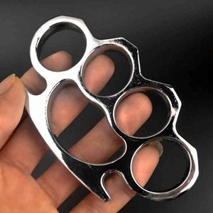 Zinc 12mm Thick Alloy Finger Tiger Iron Four Martial Arts Designering Boxer Hand Buckle Fist Defenses