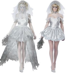 Abbigliamento da palcoscenico Abito da sposa sposa cadavere mummificato di Halloween COSPLAY Costume da vampiro femminile Festa in maschera per il film