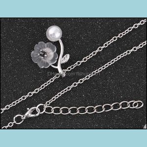 Pendant Necklaces Pretty Camellia Simated Pearl Maxi Colar Collier Femme Collar Flower Choker Necklace Drop Delivery 2021 J Ffshop2001 Dh0Gc