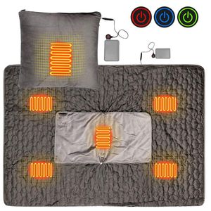 Cobertores de inverno elétrico arremesso de cobertor Máquina de aquecimento lavável macio e confortável rápido para campingbankets