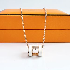 Diseñador clásico de lujo h collares damas de km collar de oro rosa