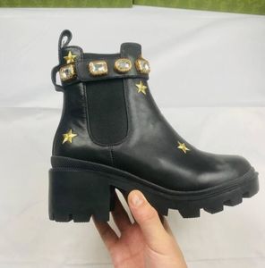 Fashion Ladies Sylvie Series Ribbon Decorated Leathers Martin Boot Women Embroidered Leather Band Ankle Boots Top Designer Luxury woman Winter box Shoes