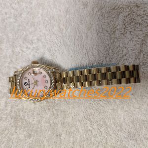 MP Maker Lady Watch, 31 mm, 18 K Gold, Diamant-Zifferblatt/Lünette, automatisches Uhrwerk, mechanische 904L-Edelstahl-Saphir-Damenarmbanduhr