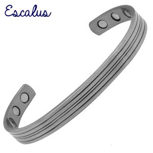 Jóias de grife escalus escalus estilo simples pulseira de poça para mulheres cor de cor prata pulseira magnética Artrite de pulseira de cobre puro