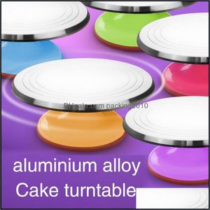 Baking Pastry Tools Tool Cake Mounting Table Aluminum Alloy Turret Turntable Drop Delivery 2021 Home Garden Kitchen Din Packing2010 Dh1Yx