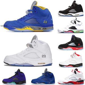 2022 Hotting Men buty do koszykówki 5 5s alternatywny winogron Blue Suede Fire Red International Flight Laney Metallic Silver Oreo Space Jam J. Jorda Jordon