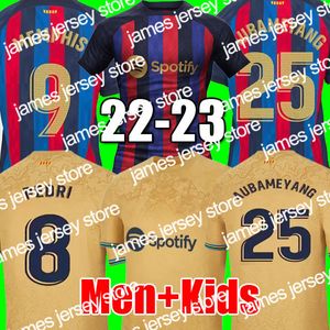 22 22 New ADAMA Camisetas de football MEMPHIS PEDRI AUBA soccer jerseys FERRAN 21 22 23 ANSU FATI 2021 2022 2023 F. DE JONG barceLonas DEST kit