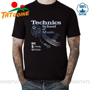 Tatooine Retro Deejay Shirt Long Play Play Tshirt Technics School of Music Tamise Men Vintage DJ Music T-Shirt Fashion Tops 220819