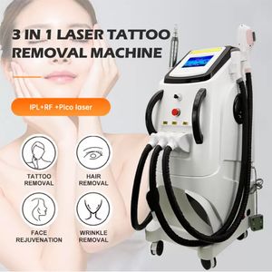 Salon Użyj wielofunkcyjnej laserowej Maszyna do usuwania włosów IPL ND YAG Laser Tatuaż Usuwanie E-Light RF Twarz Winchowanie Skóra Zmuszanie wyposażenie kosmetyczne