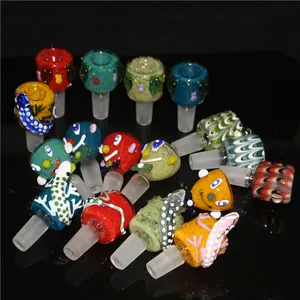 nargile 14mm su boruları erkek dişi bitki slayt dab parçaları cam kuru kase tütün kaseleri cam bonglar için