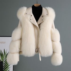 Roupas de grife feminino f￺ria cultivado com casaco de pele de peles de peles de p￪lo de p￪lo z￭per colorlapel pesco￧o feminino full top coul capuz jaqueta de inverno pellicce casaco de pele