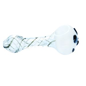 Wholesale 11cm long pipe smoking accessories hookah tobacco spoon unique striped mini glass tube small hand tube